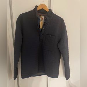 NWT Relwen Men’s Windzip Popover Jacket Navy Large